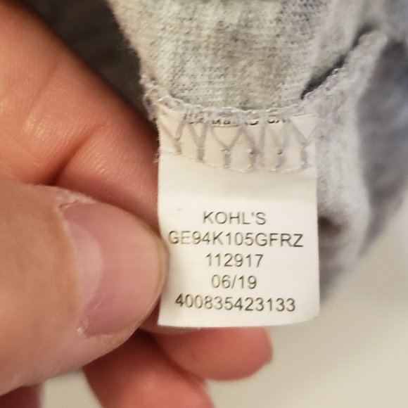 Disney's Elsa Blue Glitter Magic Light Heather Grey Crew Neck Long-Sleeve Shirt - Picture 2 of 5